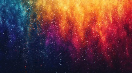 Fototapeta premium Colorful powder explosion, dark background, vibrant texture, design element