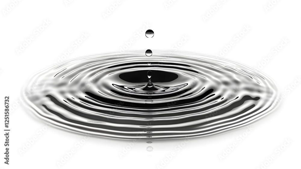 Poster elegant splash of water on monochromatic surface minimalist nature photography showcasing the dynami