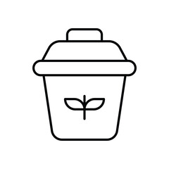 Compost Bin icon vector stock illustration