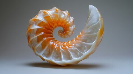 Nautilus shell, spiral, studio, background, nature, design, element, illustration, ocean