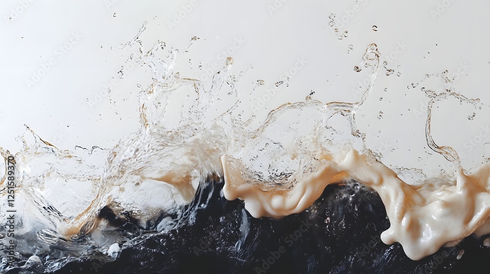 Leinwandbilder Energetic fluid splash of vibrant abstract paints in dynamic motion evoking creative expression and captivating visual imagination