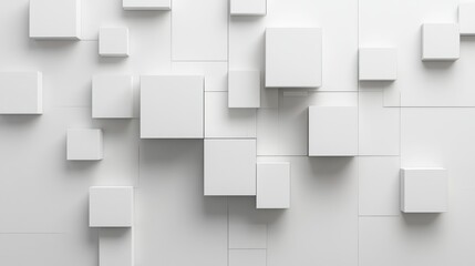 White cubes texture wall background, design element