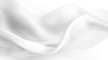 Fototapeta premium White fabric flowing, studio shot, smooth texture, background blur, advertising