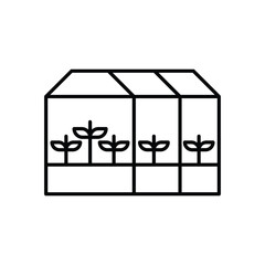 Greenhouse icon vector stock illustration