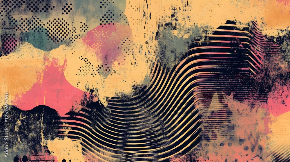 Leinwandbilder explosive abstract colorful background with fluid brushstrokes and dynamic waves