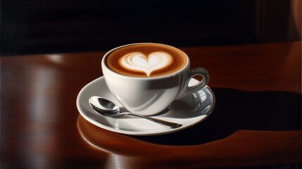 Heartfelt Latte: A Moment of Tranquility