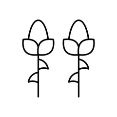 Corn field icon vector stock illustration