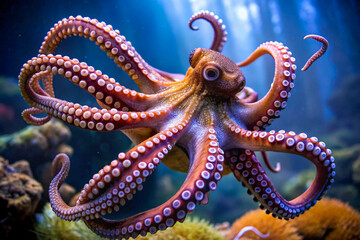 Obraz premium Octopus with spread tentacles