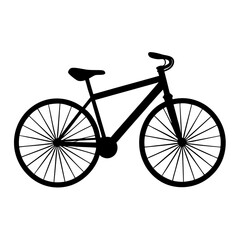 Fototapeta premium A cycle silhoutte illustration on white background.