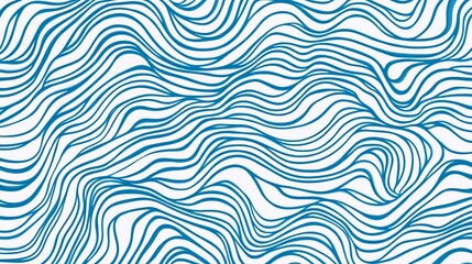 Abstract blue wavy lines pattern background.