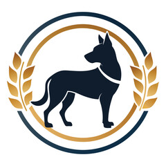 Obraz premium Dog logo silhouette vector illustration.