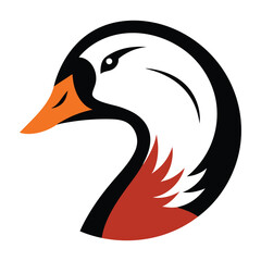 Goose head logo vector illustration.