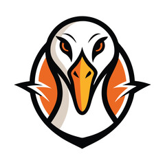 Goose head logo vector illustration.