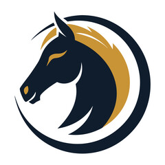 Horse logo silhouette vector illustration.