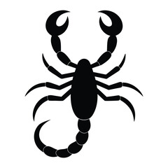 Scorpion silhouette vector illustration.