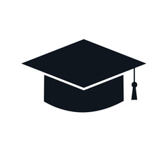 Graduation Cap Icon isolated on transparent background, png image