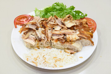 Lavash zurna doner kebab ( zurna  durum )  or shawarma sliced in plate isolated.  hatay usulu tavuk Et doner durum. Gobit ekmek arasi doner. Pilavustu iskender doner kebap. 