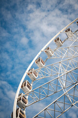 ferris wheel on a blue sky