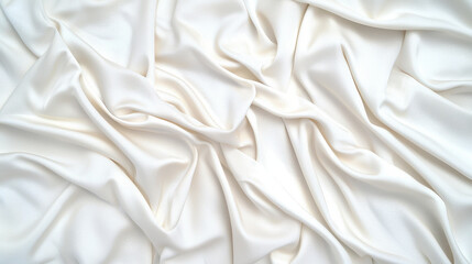 Soft white fabric folds with natural lighting create elegant texture
