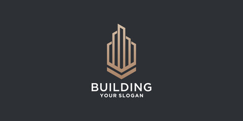 Luxury tower building logo design