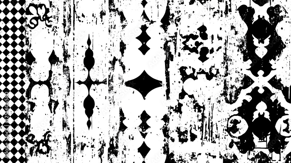 Poster grungy monochrome abstract textured background with distressed vintage aesthetic