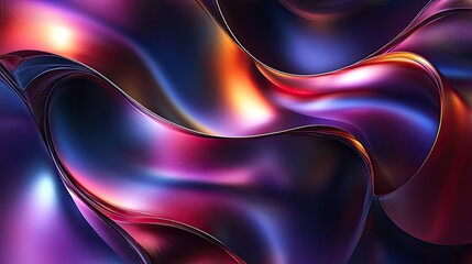 Dark metallic abstract background with folded geometric patterns and subtle light reflections.