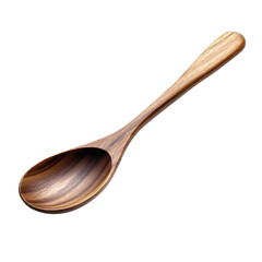 wooden spoon on white background