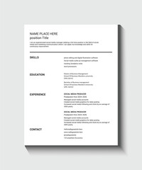 business resume design template