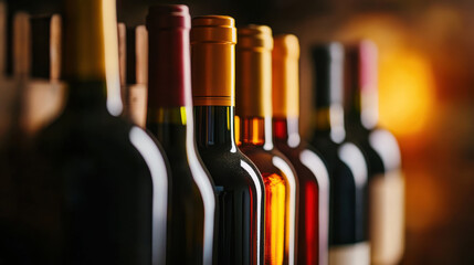 collection of fine wine bottles arranged in vintage style display