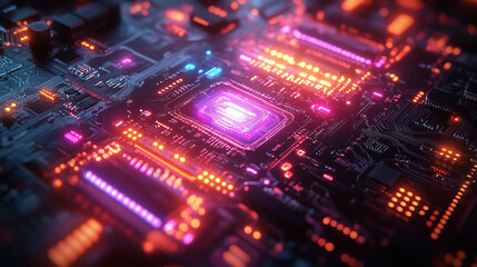 Obraz premium electronic circuit board