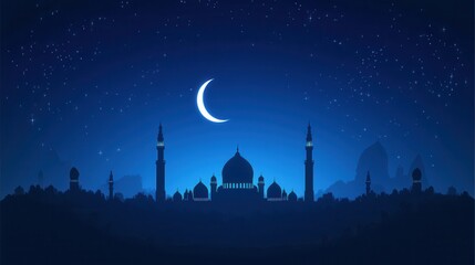 A radiant blue background