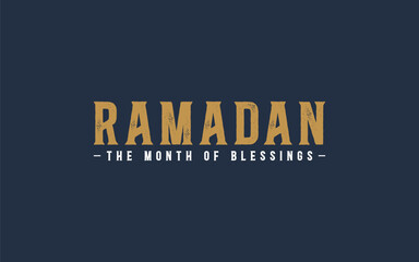 Ramadan Kareem Design, Typographic design of Ramadan Kareem, Vector design of Ramadan Kareem, Holy month of ramadan kareem