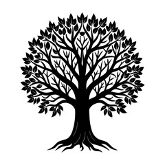 Fototapeta premium tree silhouette vector art new design