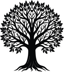 Obraz premium tree silhouette vector art new design