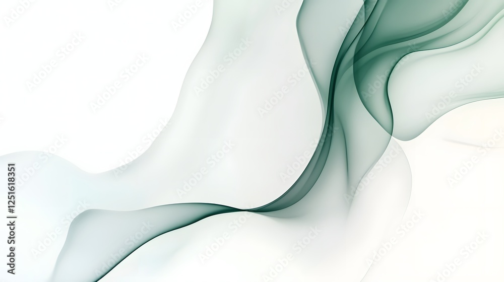 Poster Mesmerizing Abstract Fluid Wave Swirls in Soft Pastel Gradient Tones