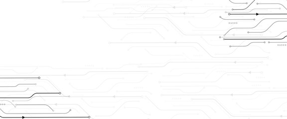 Technology background with crossed lines and dots. Science and connection concept. Wide molecule structure background.