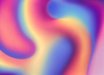 Abstract background with a smooth transition from one color to another. Yellow, pink, blue, purple. Blurred color gradient