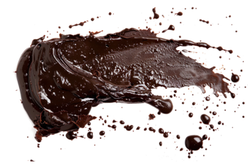 Wet mud, stains texture on a transparent background