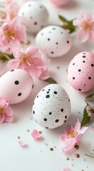 Easter egg & paschal themed social media template to enhance your business presence! Perfect for holiday promotions & festive content. This 9:16 vertical format features elegant symbols, soft glowing 