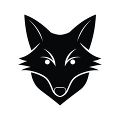 vector silhouette illustration of a fox 