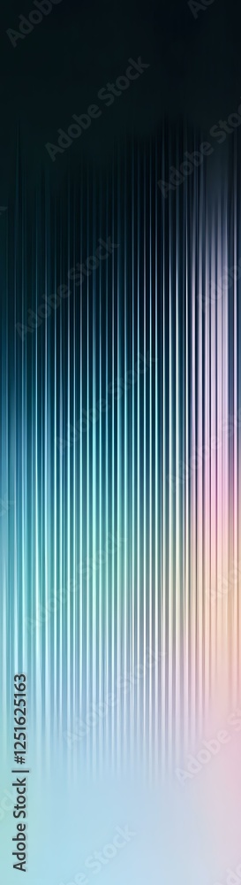 Poster Vertical gradient lines in turquoise and pink create modern abstract background with soft color transition and dynamic striped pattern. For web and app design.