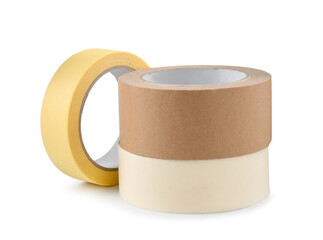 Rolls of masking tape isolated on white