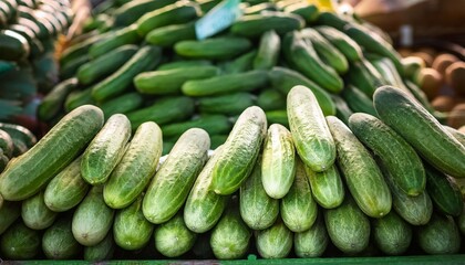 fresh cucumber in thai market