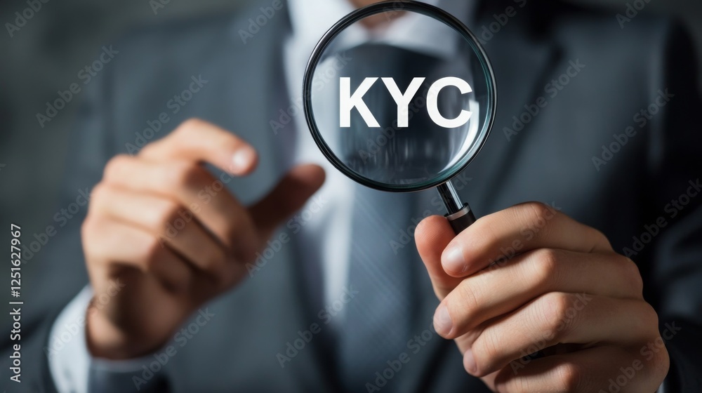 Poster A businessman examines 