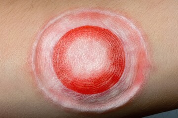 Fototapeta premium Erythema Annulare Centrifugum: A Detailed Close-Up of Skin Rash