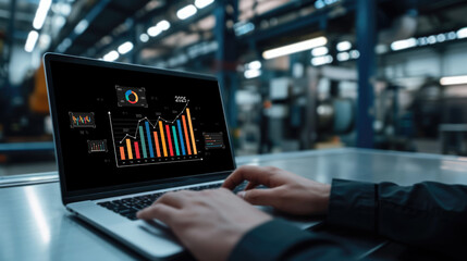 Business data dashboard provide business intelligence analytic for marketing strategy planning brisk with big data set to analyze customer demands and foreseeing business future