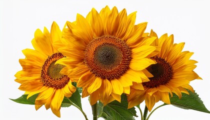 Fototapeta premium sunflower flowers isolated on background yellow flower isolated photo summer flowers png