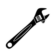 Obraz premium Customizable wrench icon silhouette graphic vector illustration, Perfect for conveying construction, equipment and repair concepts.