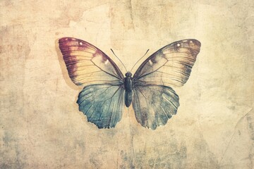 Obraz premium Butterfly with open wings over a textured background design