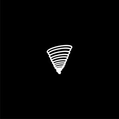 Tornado icon isolated on dark background